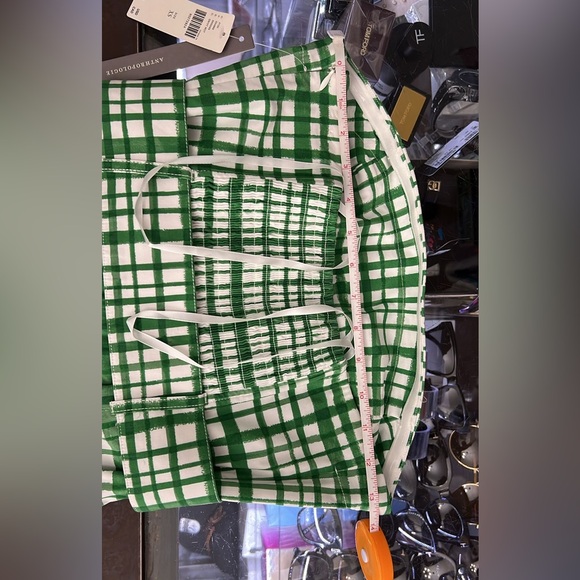 Maeve Strapless Belted Midi Dress green motif - Picture 13 of 13